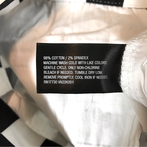 Jackson men’s black and white “checkered flag” pants. Size 30. - Picture 5 of 5